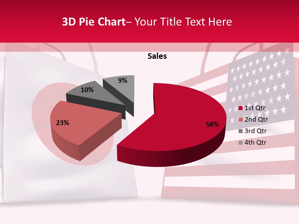 A Shopping Bag With The American Flag On It PowerPoint Template
