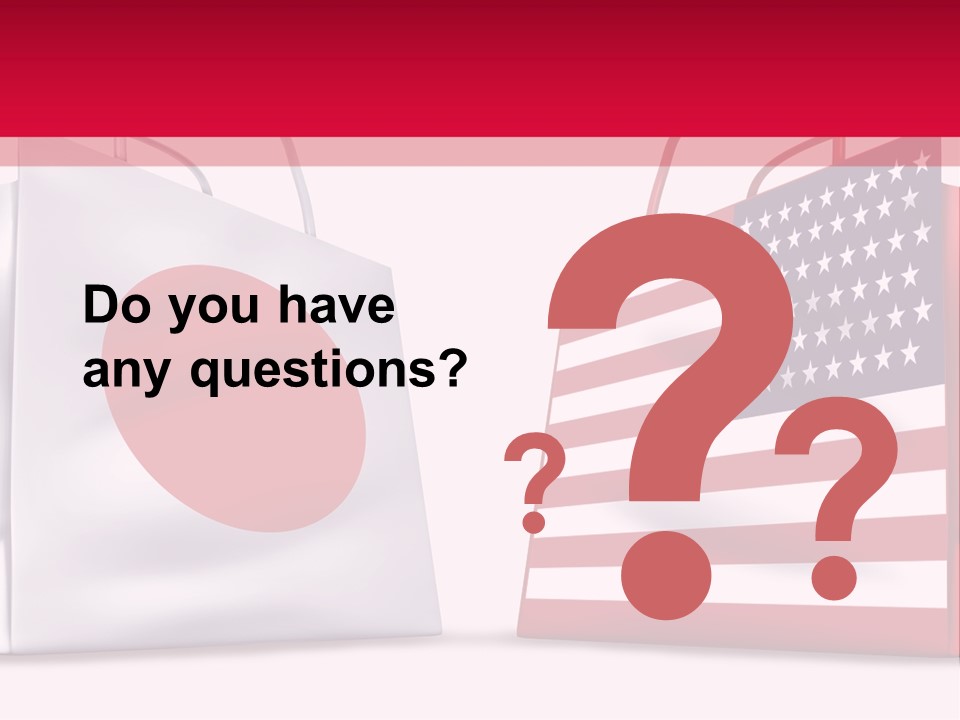 A Shopping Bag With The American Flag On It PowerPoint Template
