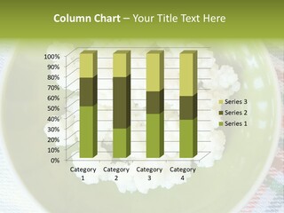 A Green Plate Topped With Cauliflower On Top Of A Table PowerPoint Template