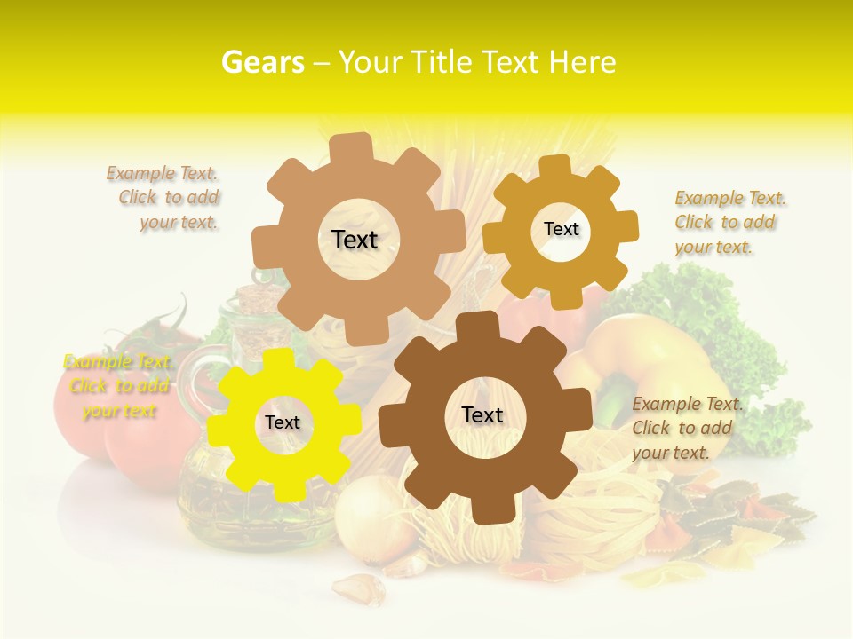 A Bunch Of Different Types Of Pasta And Vegetables PowerPoint Template