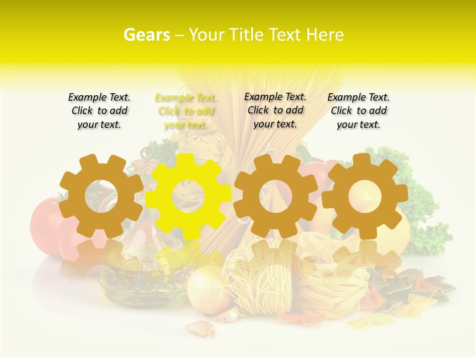 A Bunch Of Different Types Of Pasta And Vegetables PowerPoint Template