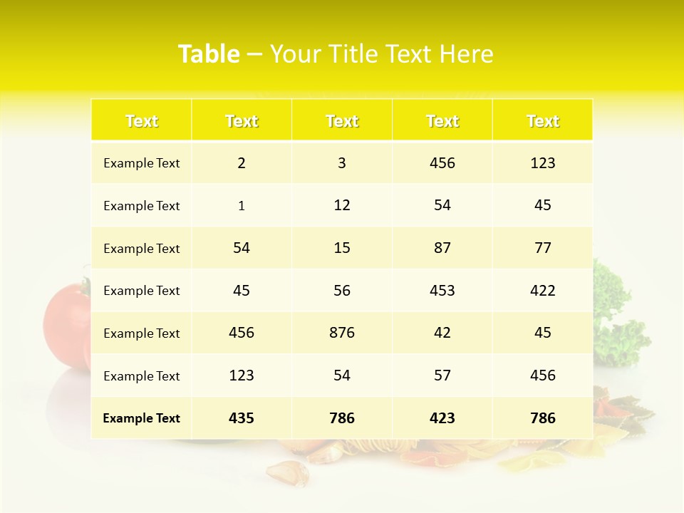 A Bunch Of Different Types Of Pasta And Vegetables PowerPoint Template