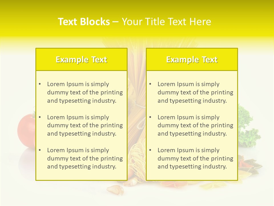 A Bunch Of Different Types Of Pasta And Vegetables PowerPoint Template