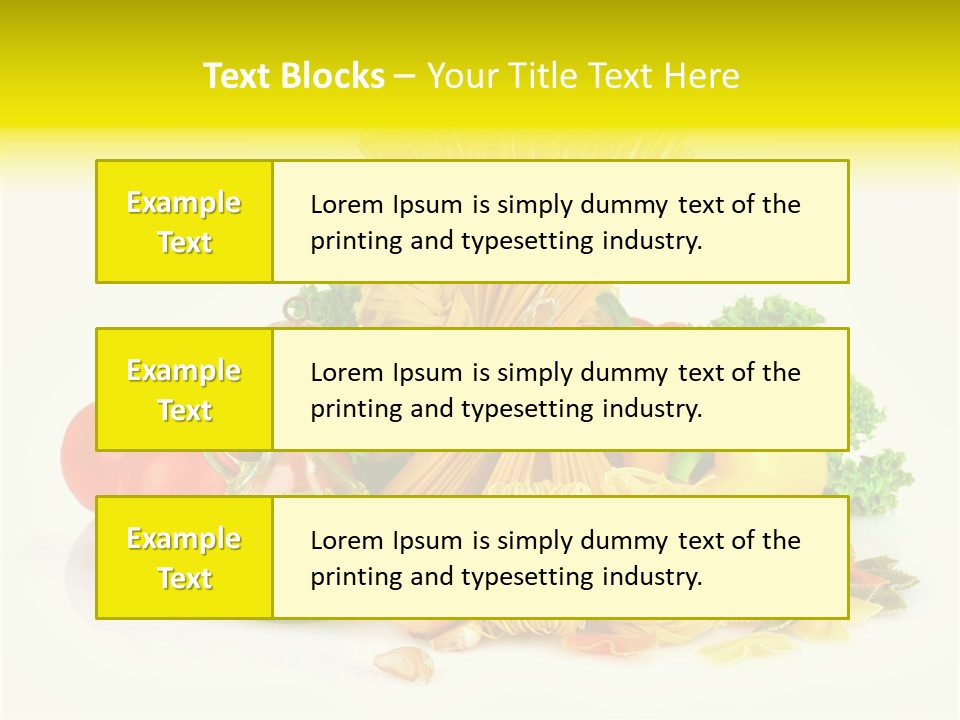 A Bunch Of Different Types Of Pasta And Vegetables PowerPoint Template