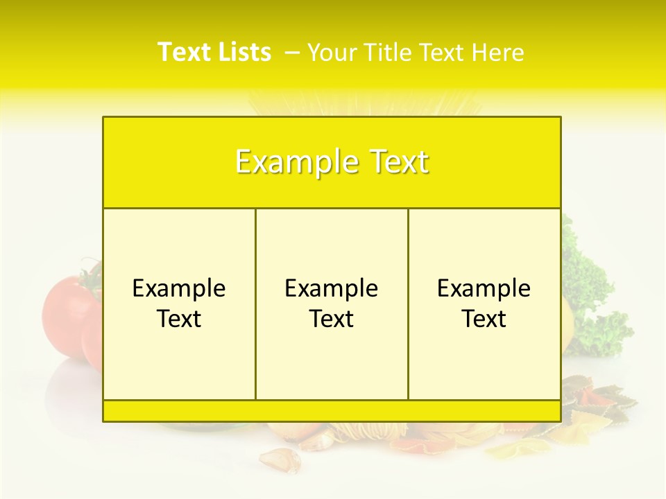 A Bunch Of Different Types Of Pasta And Vegetables PowerPoint Template