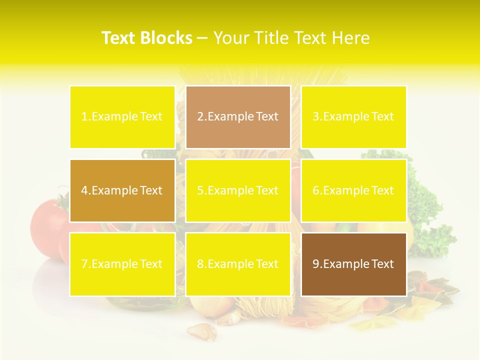 A Bunch Of Different Types Of Pasta And Vegetables PowerPoint Template