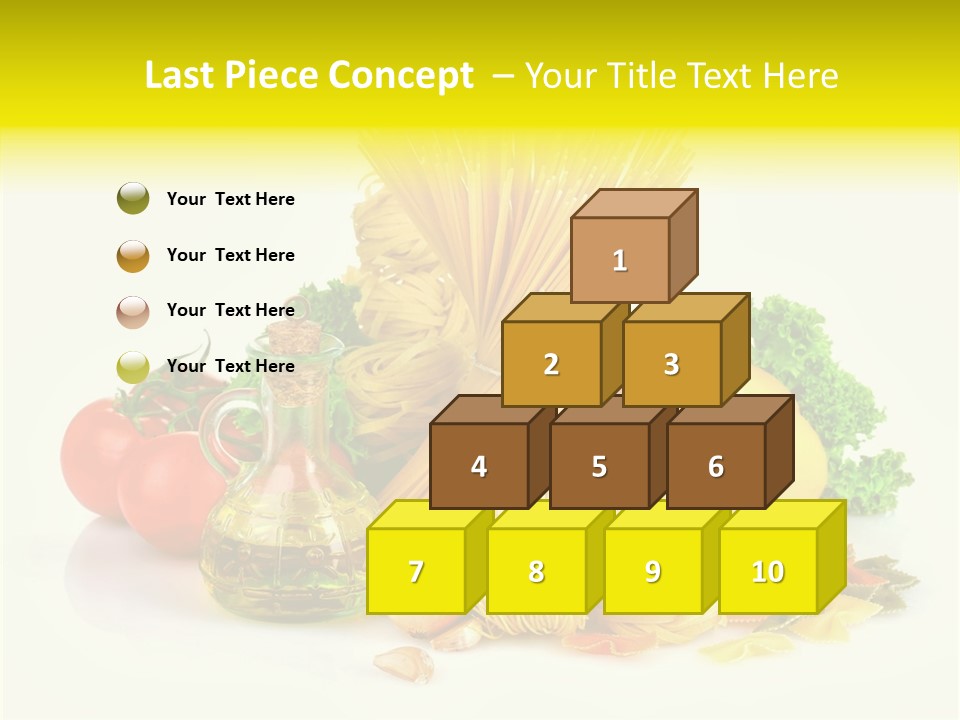 A Bunch Of Different Types Of Pasta And Vegetables PowerPoint Template