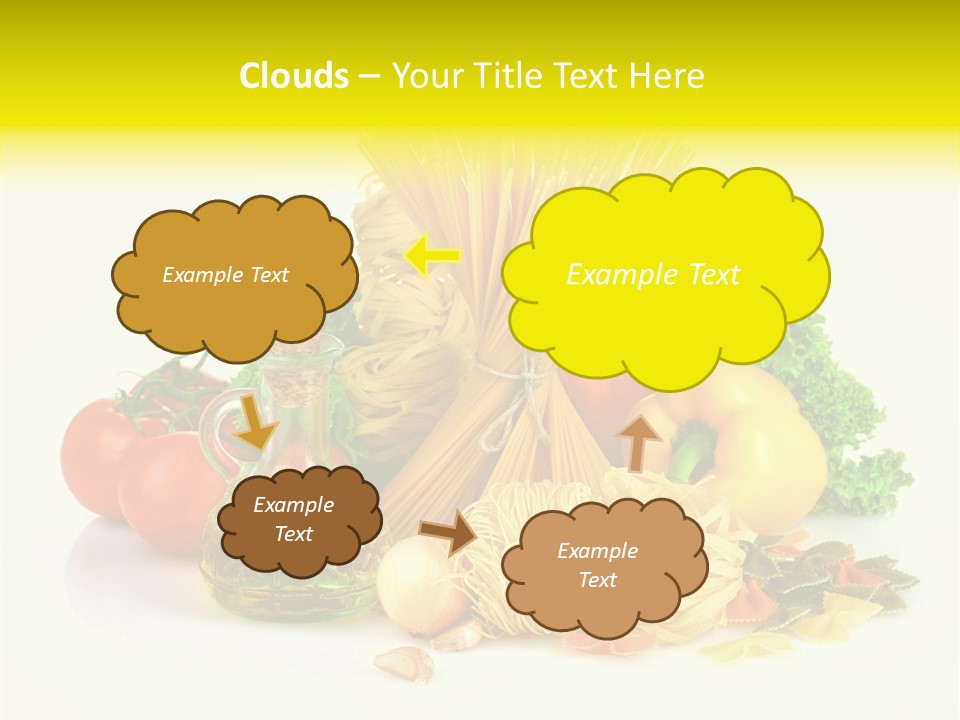 A Bunch Of Different Types Of Pasta And Vegetables PowerPoint Template