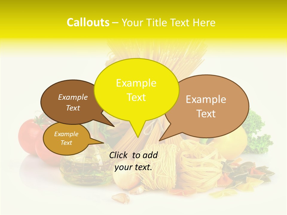 A Bunch Of Different Types Of Pasta And Vegetables PowerPoint Template