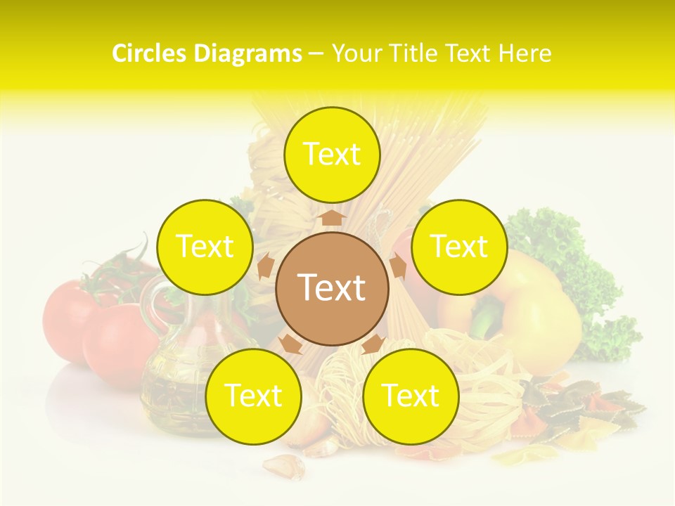 A Bunch Of Different Types Of Pasta And Vegetables PowerPoint Template