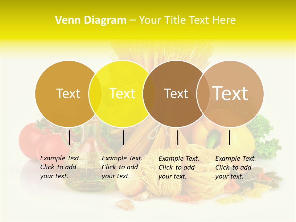 A Bunch Of Different Types Of Pasta And Vegetables PowerPoint Template