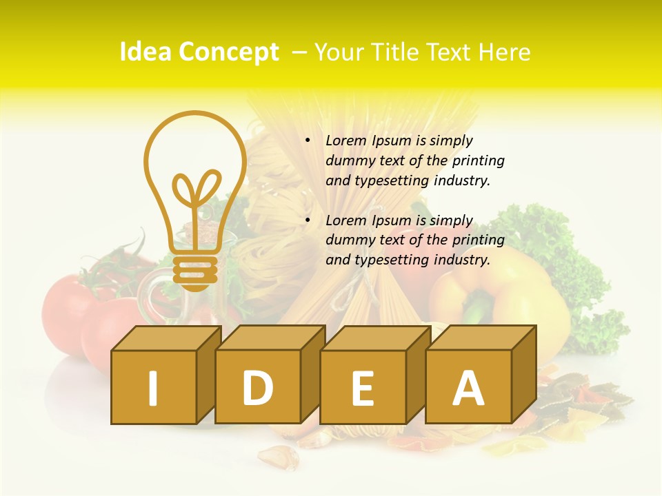 A Bunch Of Different Types Of Pasta And Vegetables PowerPoint Template