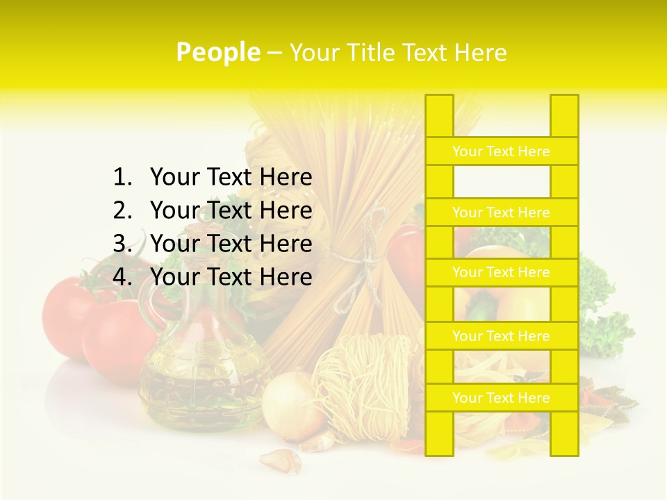 A Bunch Of Different Types Of Pasta And Vegetables PowerPoint Template