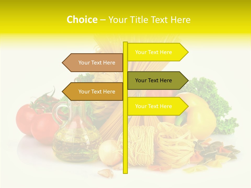 A Bunch Of Different Types Of Pasta And Vegetables PowerPoint Template