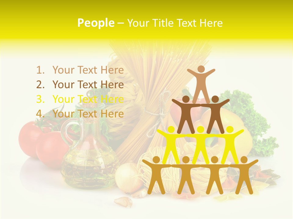 A Bunch Of Different Types Of Pasta And Vegetables PowerPoint Template