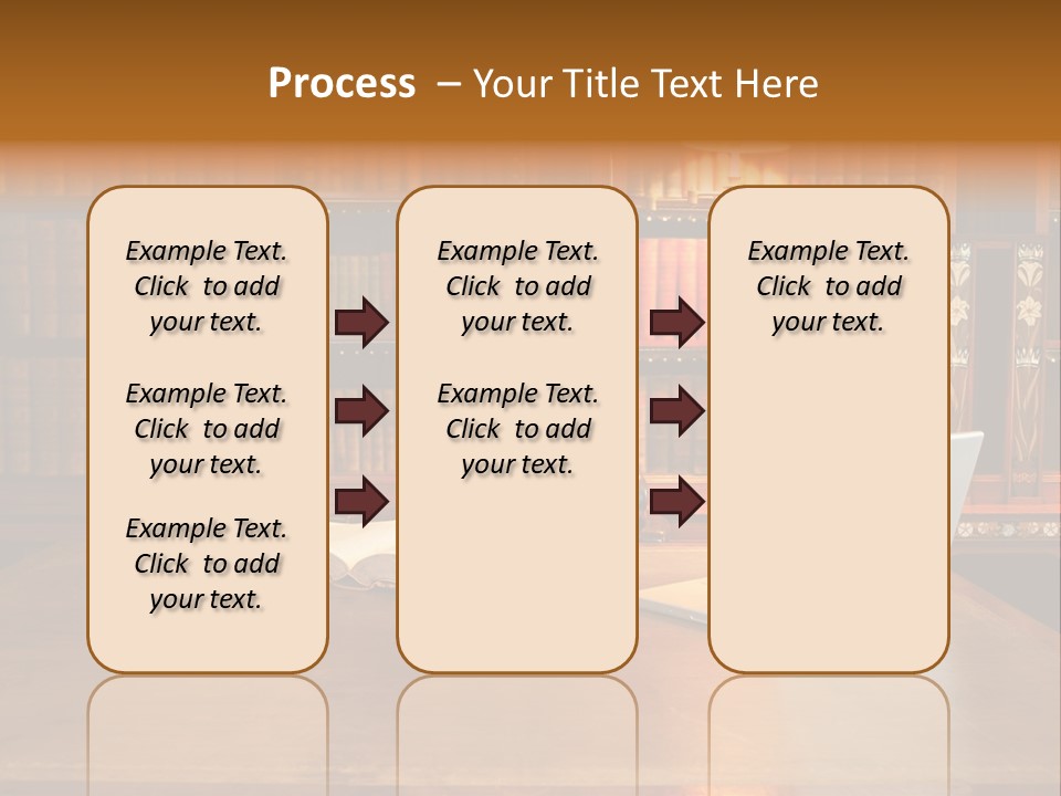 A Laptop Computer Sitting On Top Of A Wooden Desk PowerPoint Template