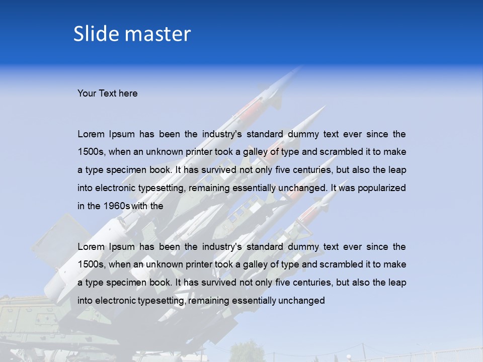 A Group Of Missiles Sitting On Top Of Each Other PowerPoint Template