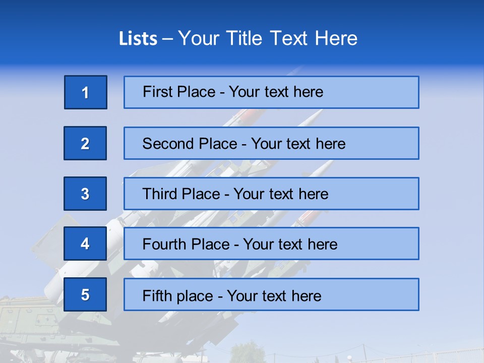 A Group Of Missiles Sitting On Top Of Each Other PowerPoint Template