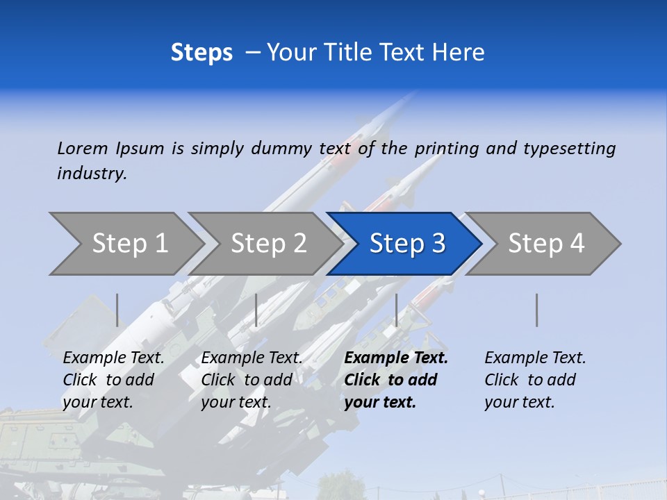 A Group Of Missiles Sitting On Top Of Each Other PowerPoint Template