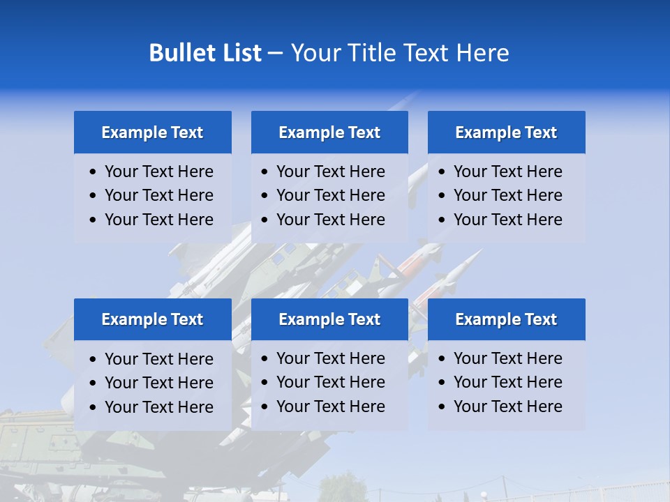 A Group Of Missiles Sitting On Top Of Each Other PowerPoint Template