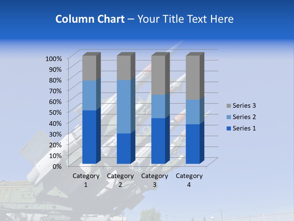 A Group Of Missiles Sitting On Top Of Each Other PowerPoint Template