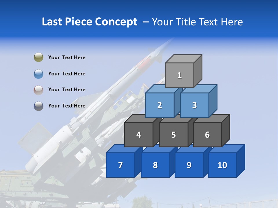 A Group Of Missiles Sitting On Top Of Each Other PowerPoint Template