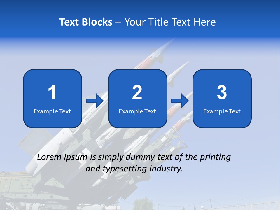 A Group Of Missiles Sitting On Top Of Each Other PowerPoint Template