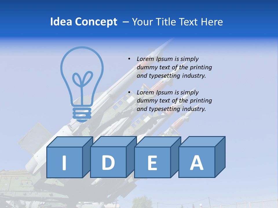 A Group Of Missiles Sitting On Top Of Each Other PowerPoint Template