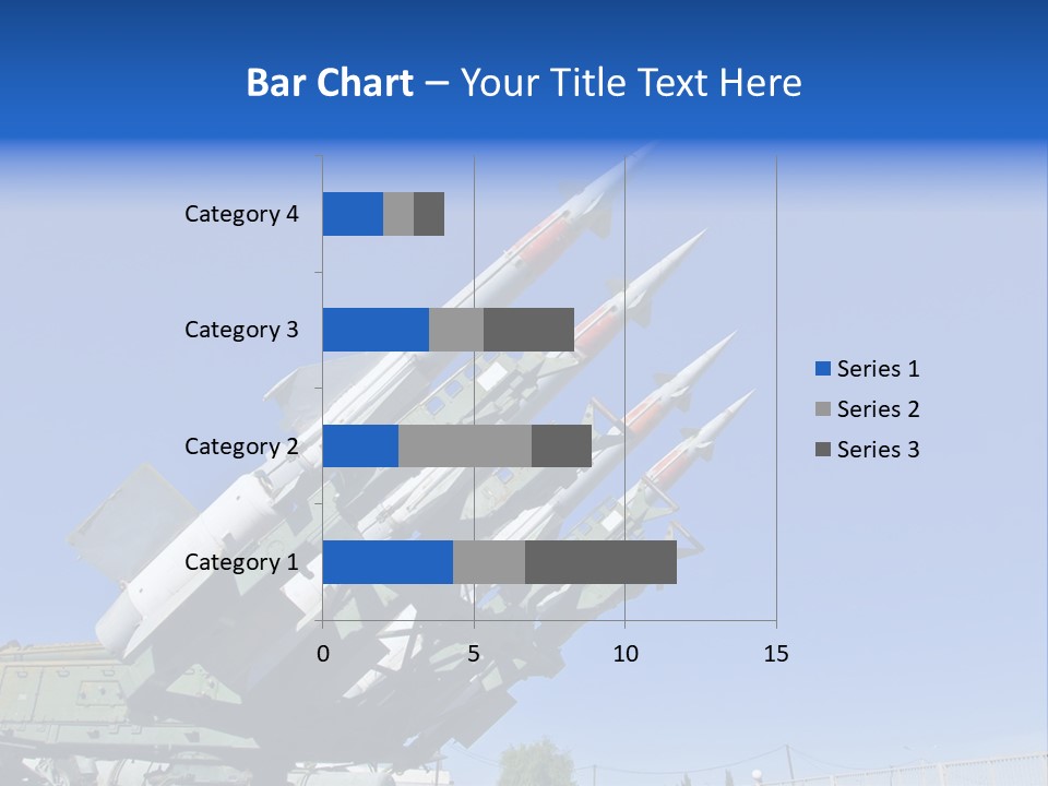 A Group Of Missiles Sitting On Top Of Each Other PowerPoint Template