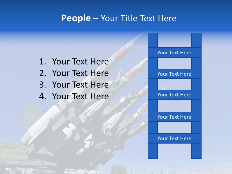 A Group Of Missiles Sitting On Top Of Each Other PowerPoint Template