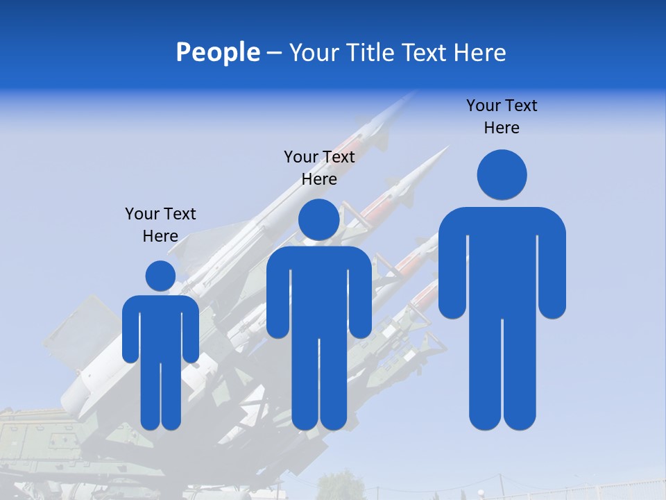 A Group Of Missiles Sitting On Top Of Each Other PowerPoint Template