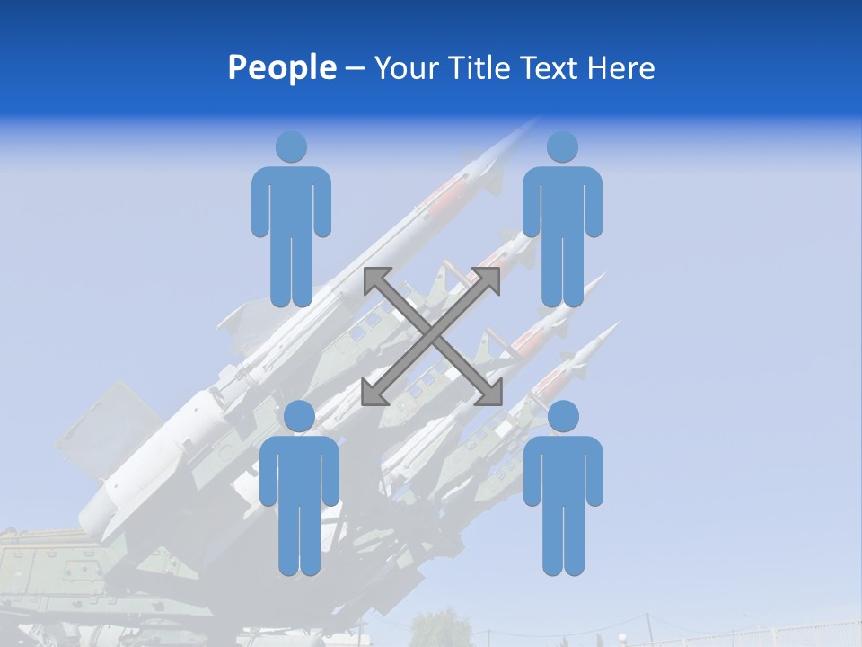 A Group Of Missiles Sitting On Top Of Each Other PowerPoint Template