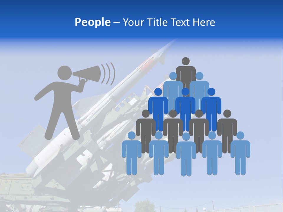 A Group Of Missiles Sitting On Top Of Each Other PowerPoint Template