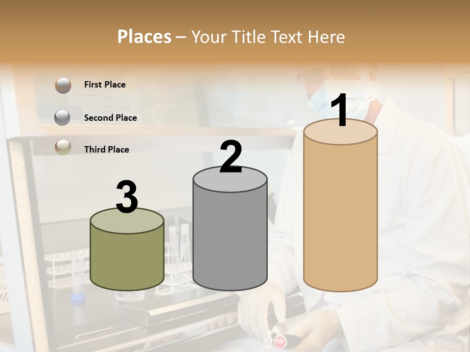 A Man In A Lab Coat And Face Mask PowerPoint Template