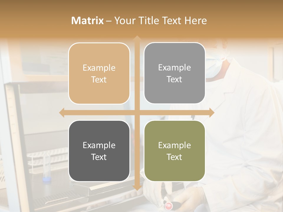 A Man In A Lab Coat And Face Mask PowerPoint Template