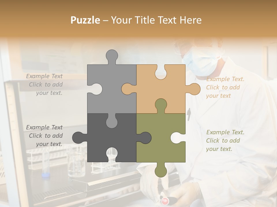 A Man In A Lab Coat And Face Mask PowerPoint Template