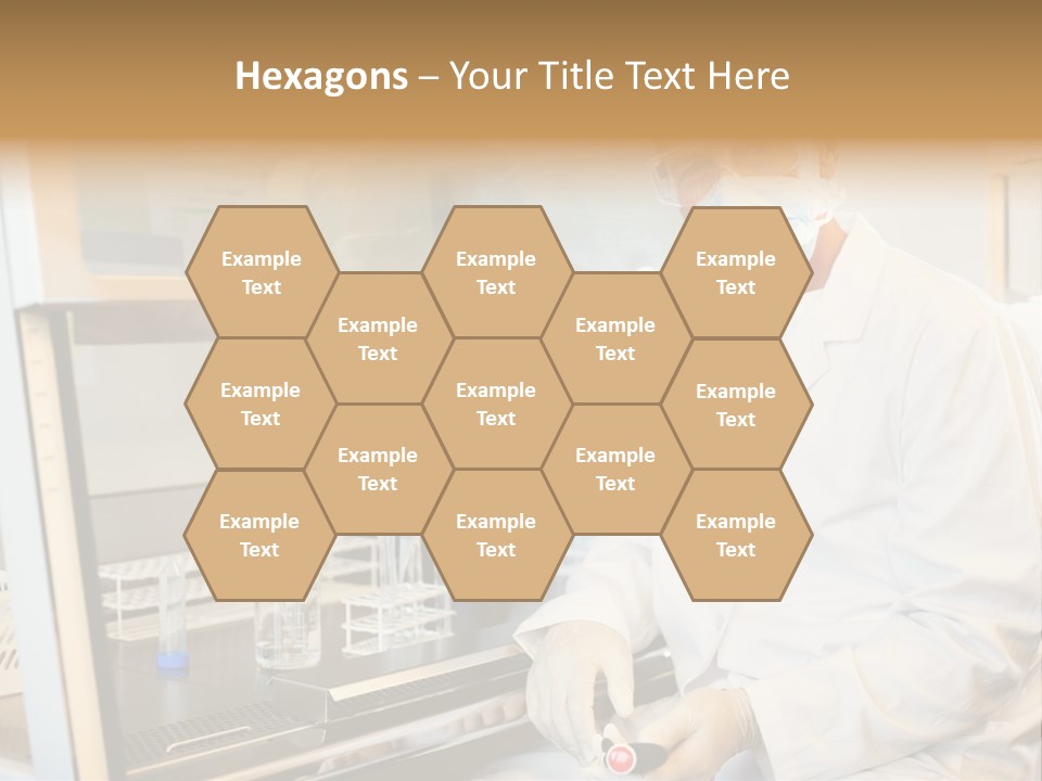 A Man In A Lab Coat And Face Mask PowerPoint Template