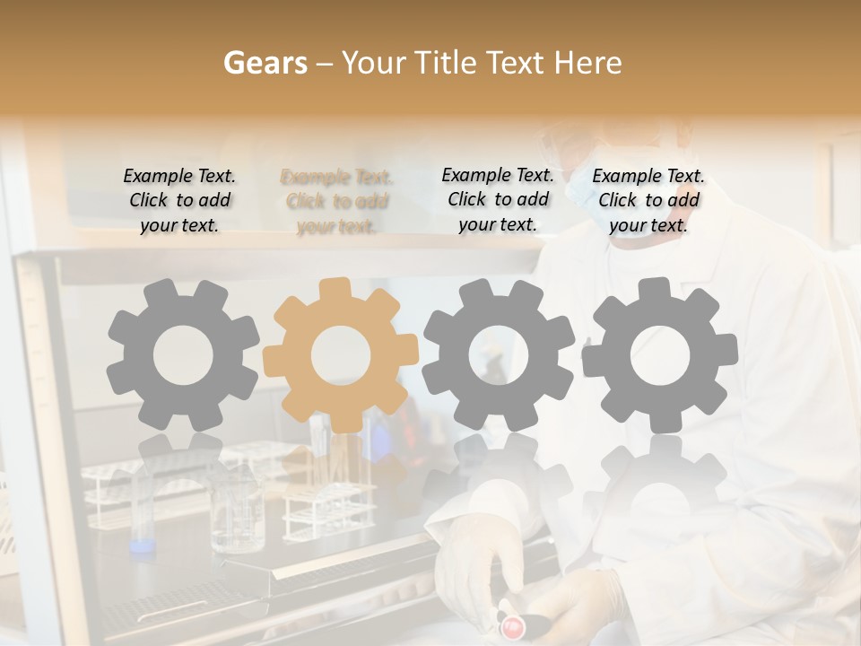 A Man In A Lab Coat And Face Mask PowerPoint Template