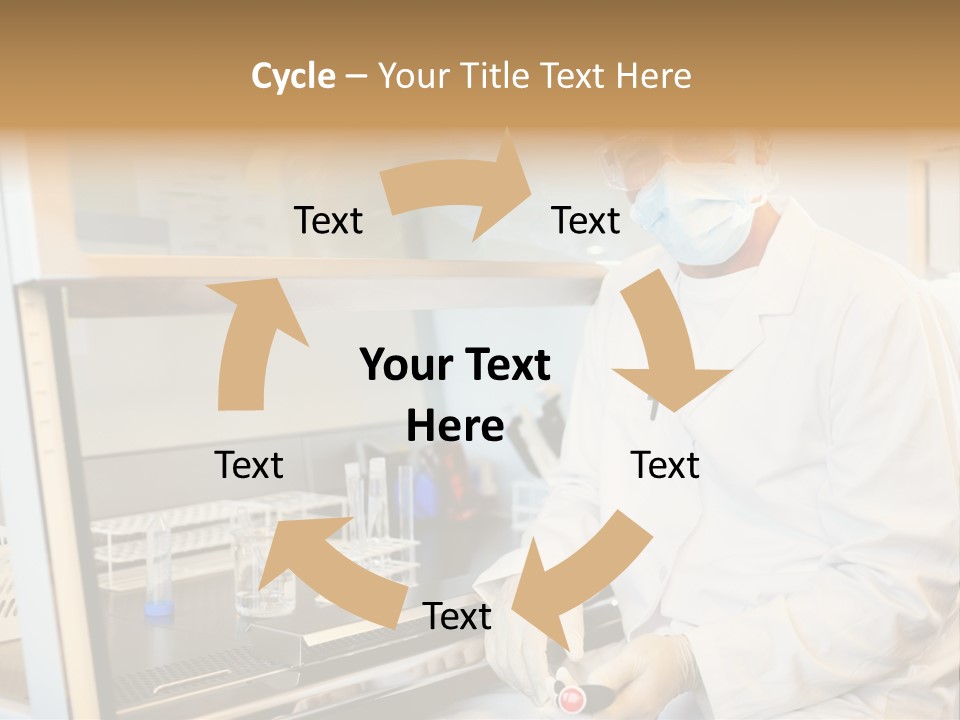 A Man In A Lab Coat And Face Mask PowerPoint Template