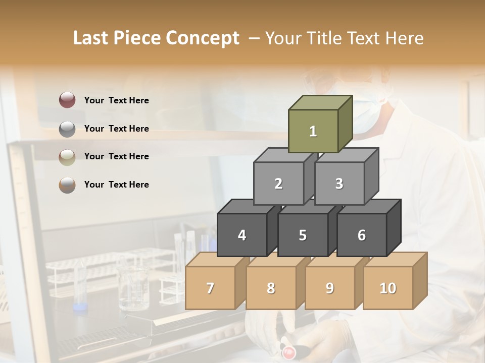 A Man In A Lab Coat And Face Mask PowerPoint Template