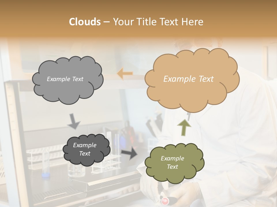 A Man In A Lab Coat And Face Mask PowerPoint Template