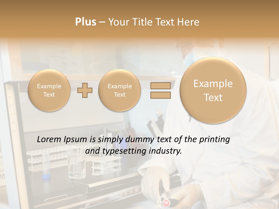 A Man In A Lab Coat And Face Mask PowerPoint Template