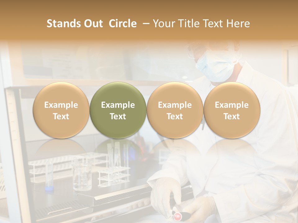 A Man In A Lab Coat And Face Mask PowerPoint Template