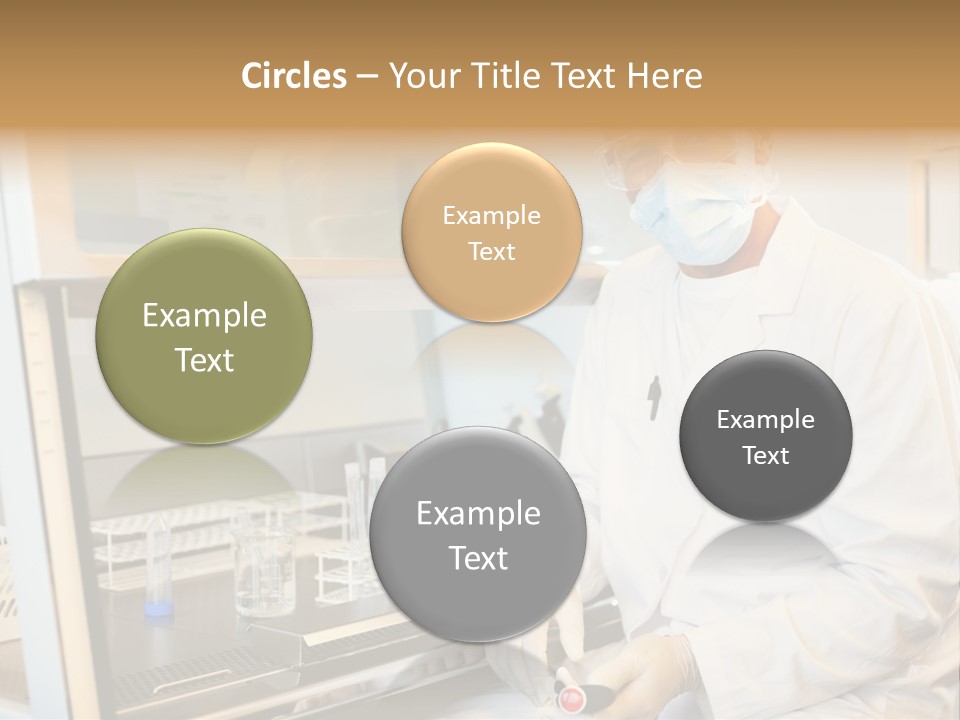 A Man In A Lab Coat And Face Mask PowerPoint Template