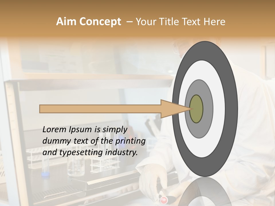 A Man In A Lab Coat And Face Mask PowerPoint Template