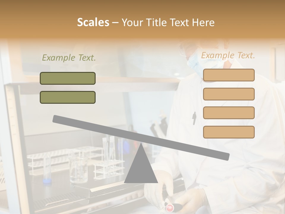 A Man In A Lab Coat And Face Mask PowerPoint Template