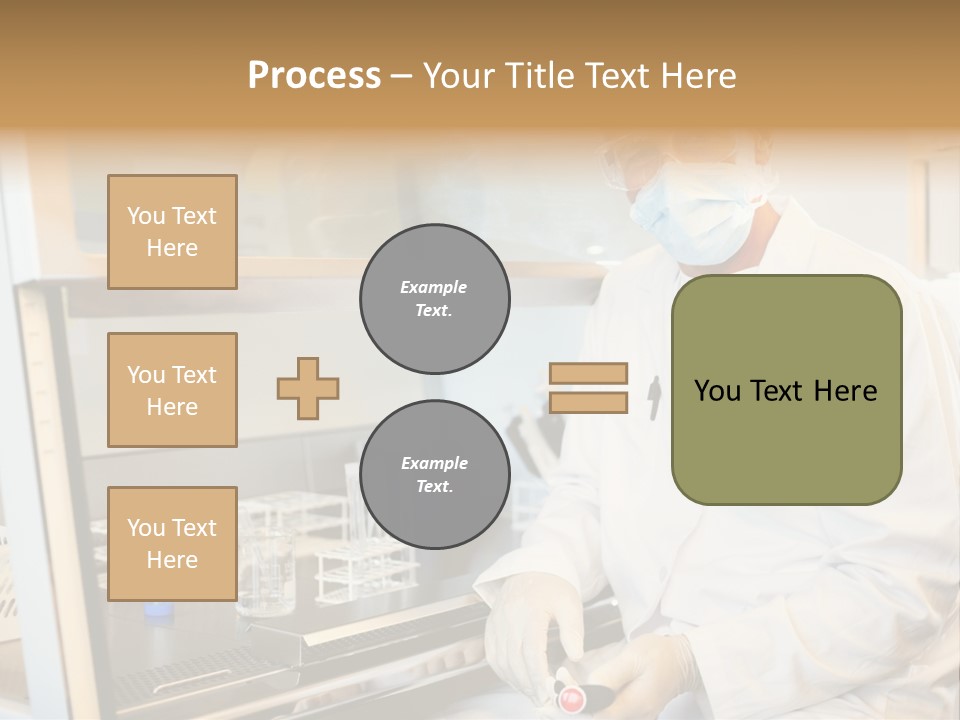 A Man In A Lab Coat And Face Mask PowerPoint Template