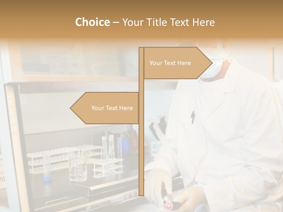 A Man In A Lab Coat And Face Mask PowerPoint Template