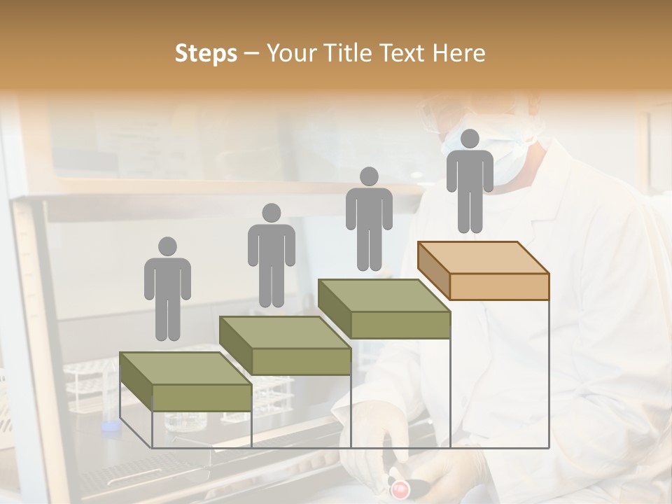 A Man In A Lab Coat And Face Mask PowerPoint Template