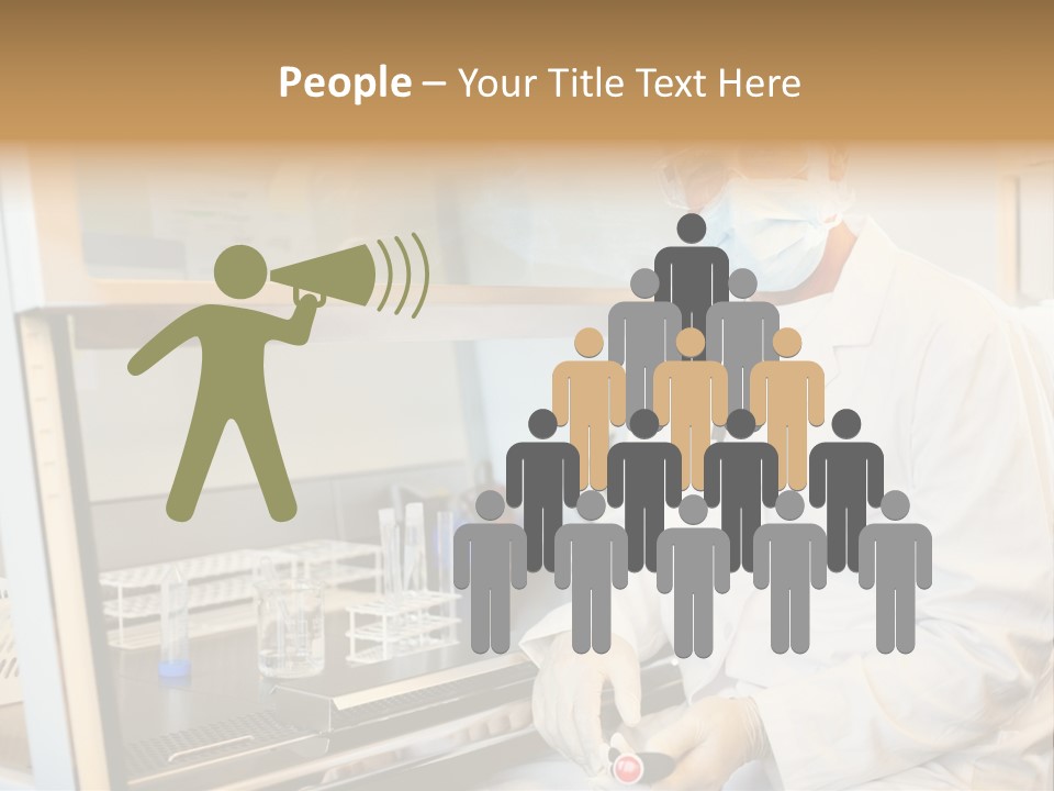 A Man In A Lab Coat And Face Mask PowerPoint Template